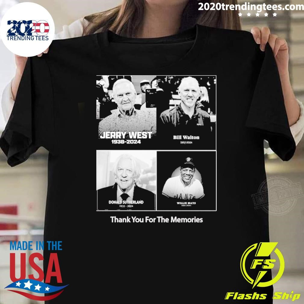 Funny Jerry West Bill Walton Donald Sutherland And - Adult & Kids T-Shirts, Sweatshirts & Hoodies apparel design preview 1
