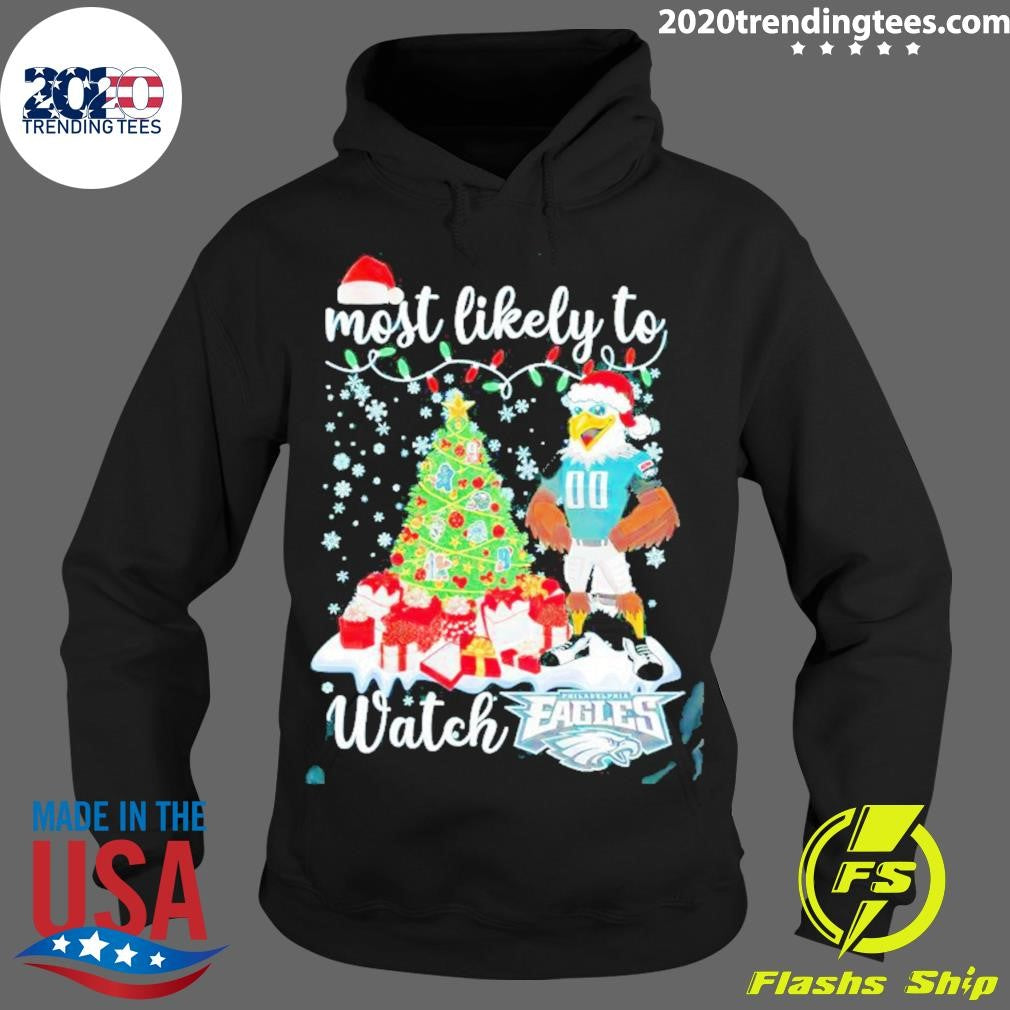 Funny Most Likely To Watch Philadelphia Eagles - Adult & Kids T-Shirts, Sweatshirts & Hoodies apparel design preview 2