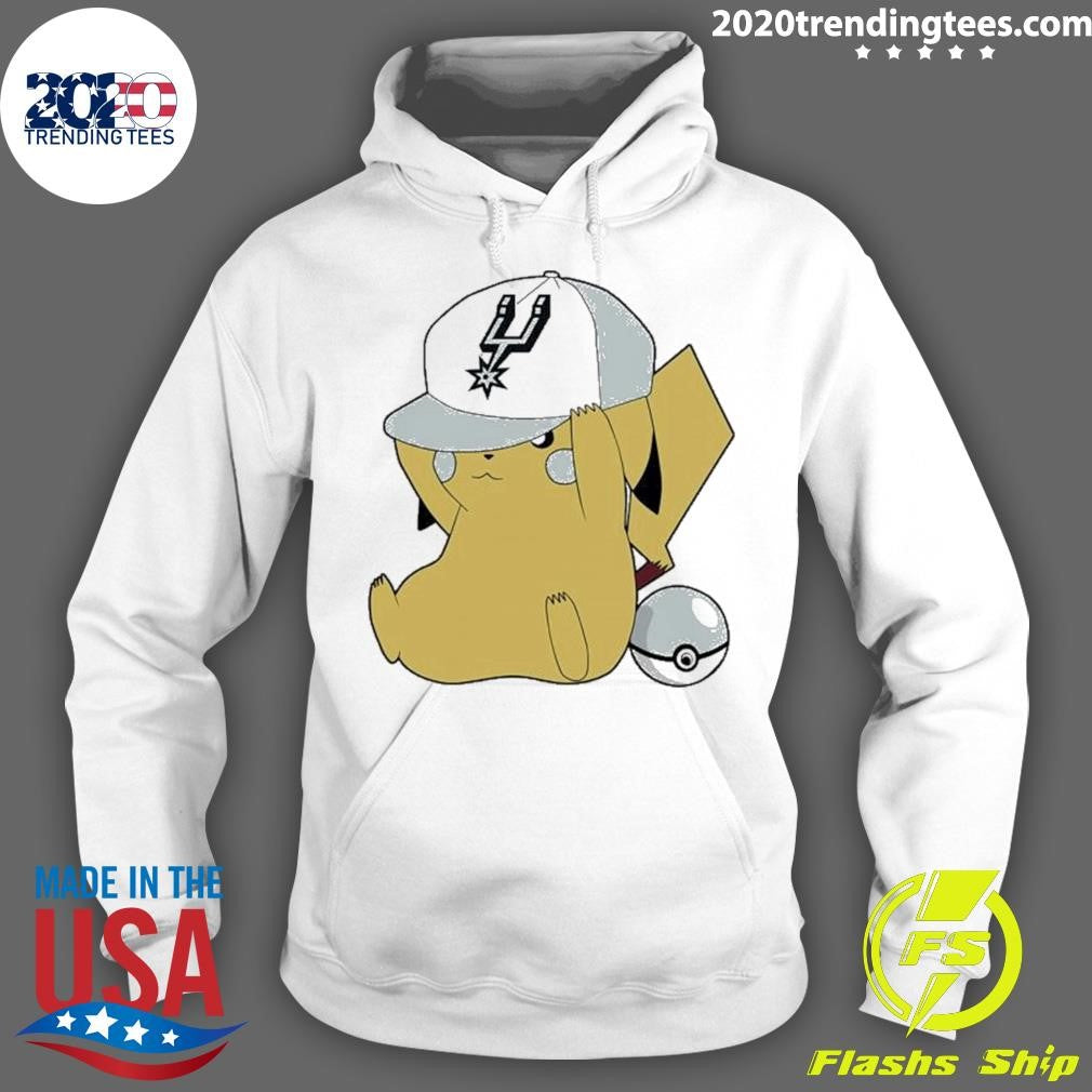 Funny Nba Pikachu San Antonio Spurs - Adult & Kids T-Shirts, Sweatshirts & Hoodies apparel design preview 2