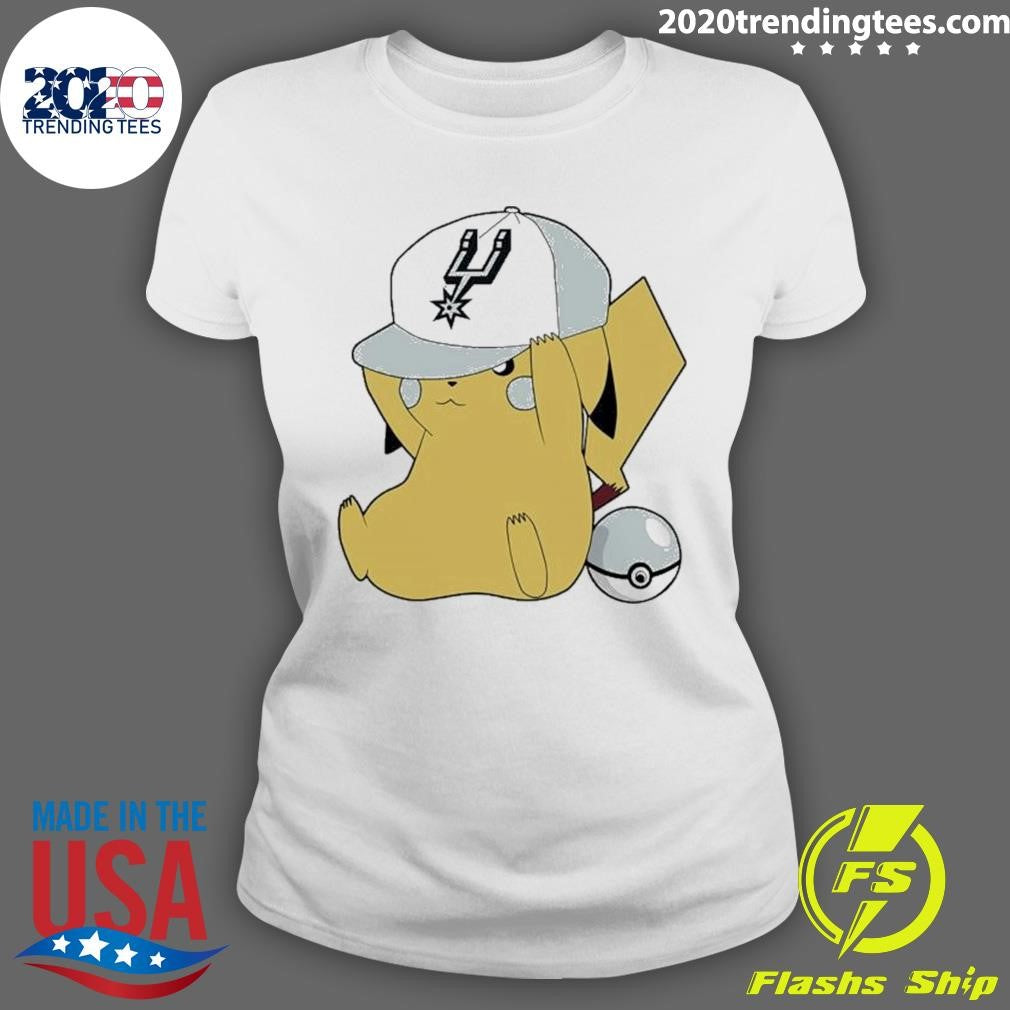Funny Nba Pikachu San Antonio Spurs - Adult & Kids T-Shirts, Sweatshirts & Hoodies apparel design preview 3