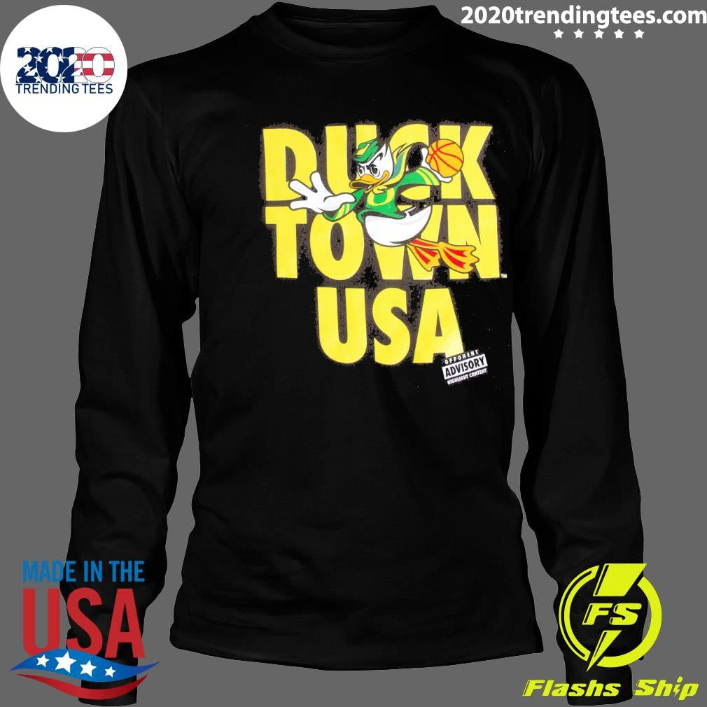 Funny Nike Oregon Ducks Duck Town Shootaround - Adult & Kids T-Shirts, Sweatshirts & Hoodies apparel design preview 4
