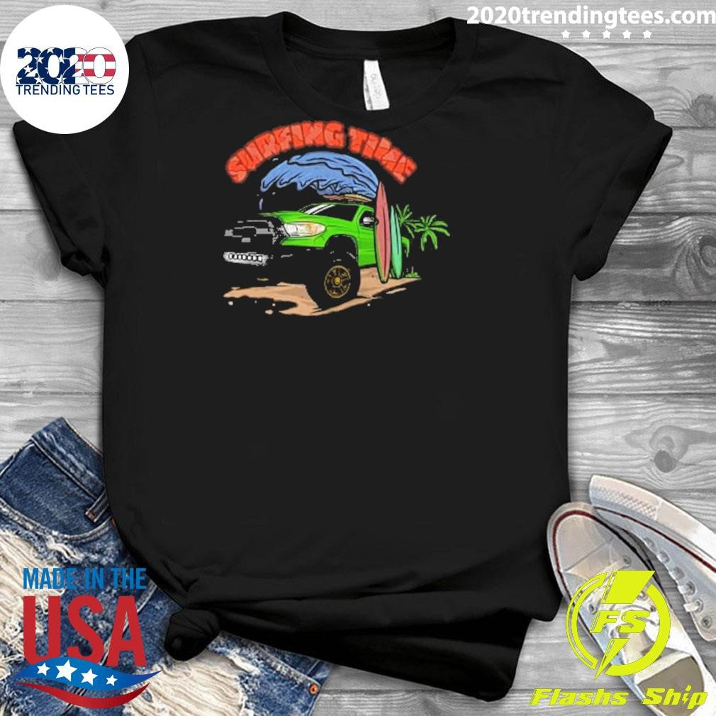 Funny Purple Toyota 4Runner Surfing Time Holiday - Adult & Kids T-Shirts, Sweatshirts & Hoodies apparel design preview 3