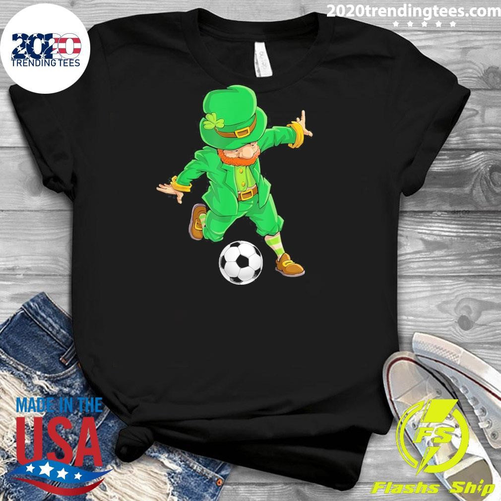Funny Soccer Leprechaun St Patricks Day Boys Girls - Adult & Kids T-Shirts, Sweatshirts & Hoodies apparel design preview 3