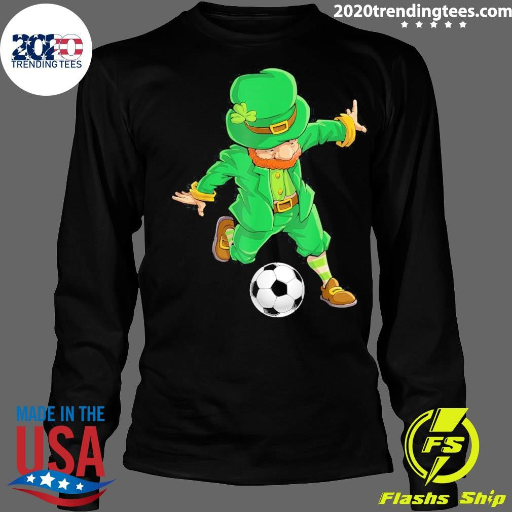 Funny Soccer Leprechaun St Patricks Day Boys Girls - Adult & Kids T-Shirts, Sweatshirts & Hoodies apparel design preview 4