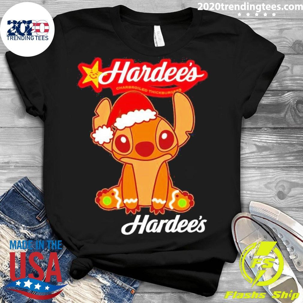 Funny Stitch Gingerbread Christmas Hardee's - Adult & Kids T-Shirts, Sweatshirts & Hoodies apparel design preview 3
