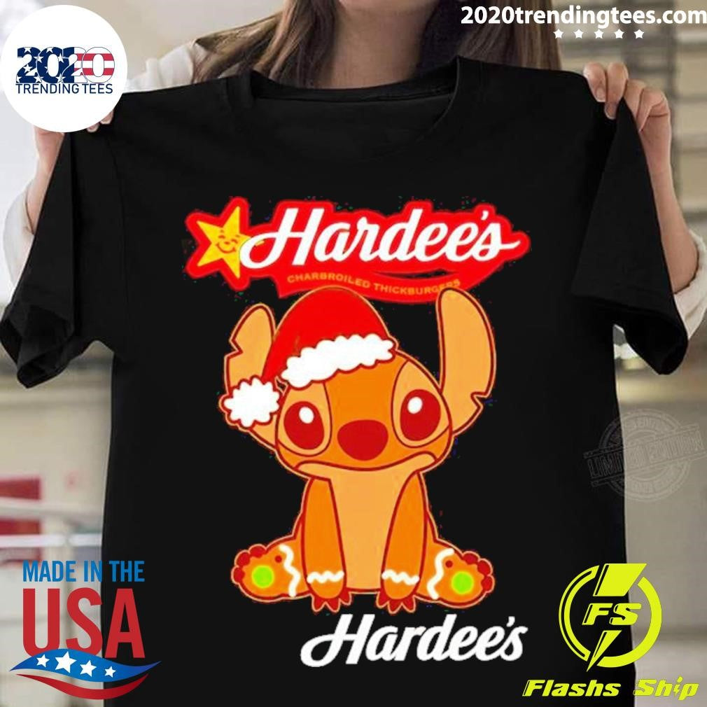Funny Stitch Gingerbread Christmas Hardee's - Adult & Kids T-Shirts, Sweatshirts & Hoodies apparel design preview 1