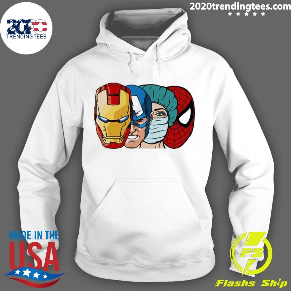Funny Super Hero Nurse Marvel Style - Adult & Kids T-Shirts, Sweatshirts & Hoodies apparel design preview 2