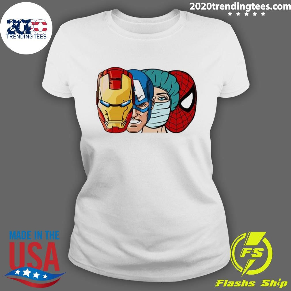Funny Super Hero Nurse Marvel Style - Adult & Kids T-Shirts, Sweatshirts & Hoodies apparel design preview 3