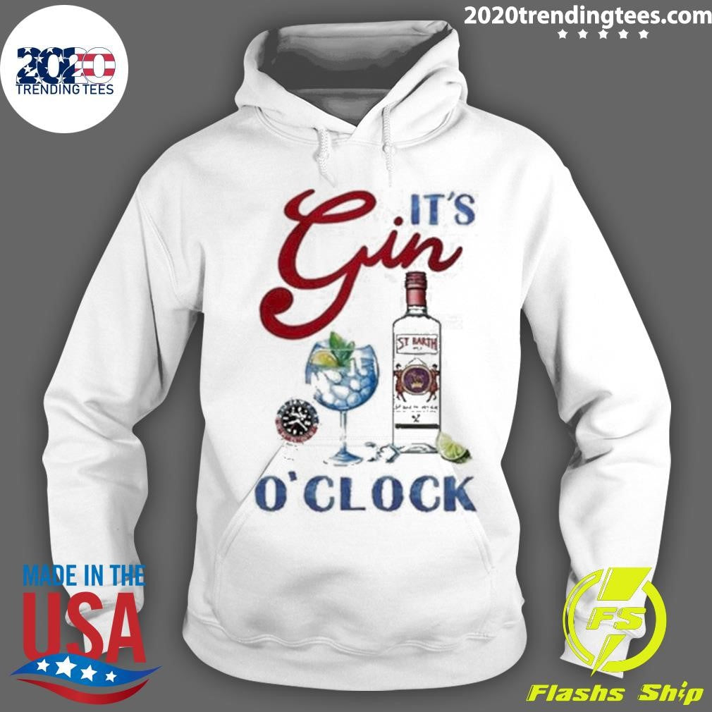 Funny Wine It's Gin O'clock - Adult & Kids T-Shirts, Sweatshirts & Hoodies apparel design preview 2