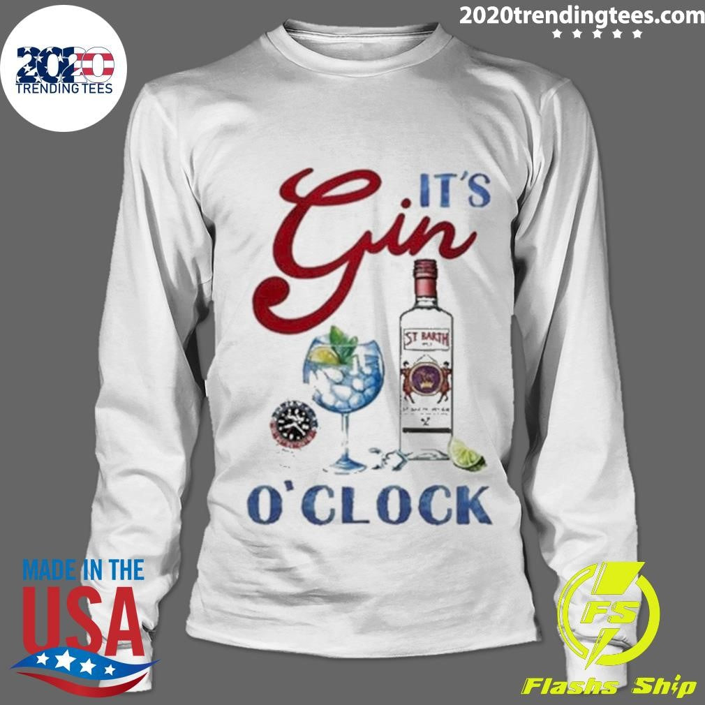 Funny Wine It's Gin O'clock - Adult & Kids T-Shirts, Sweatshirts & Hoodies apparel design preview 4