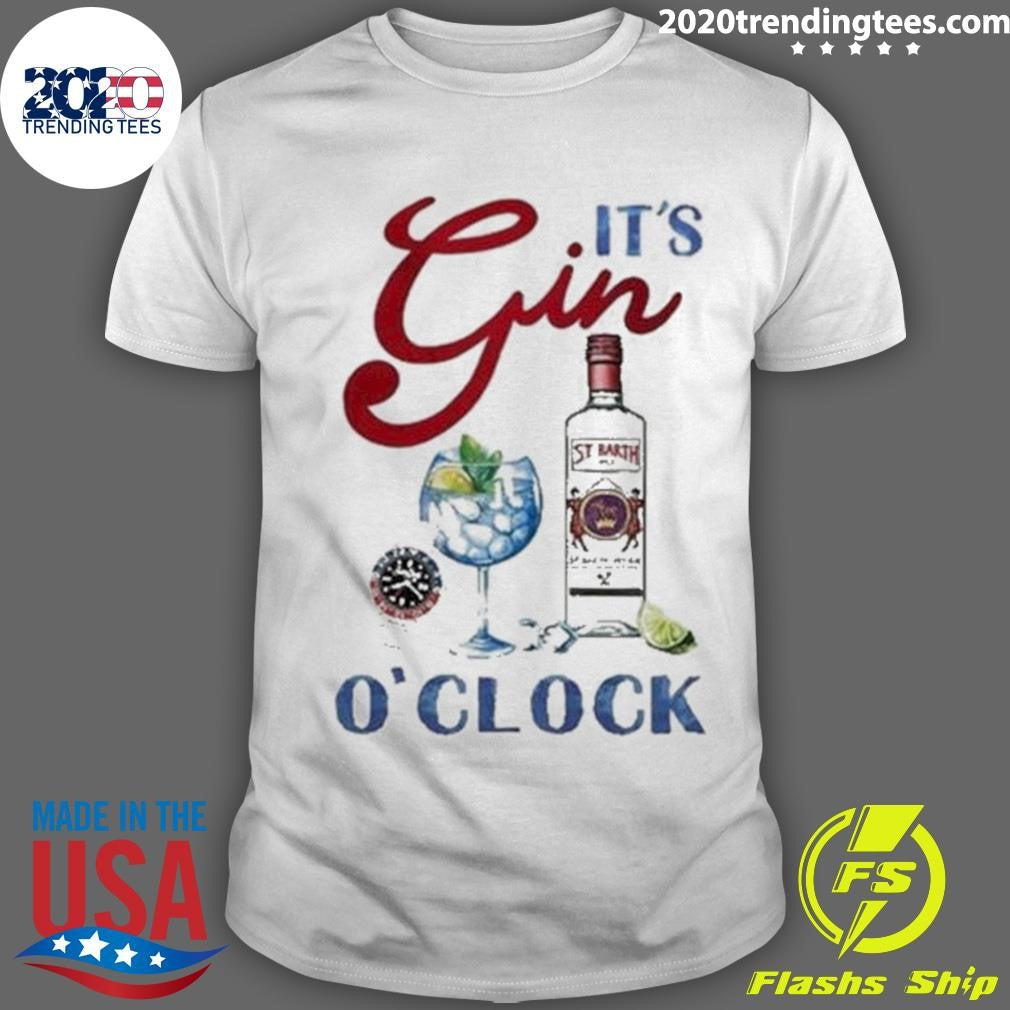 Funny Wine It's Gin O'clock - Adult & Kids T-Shirts, Sweatshirts & Hoodies apparel design preview 1