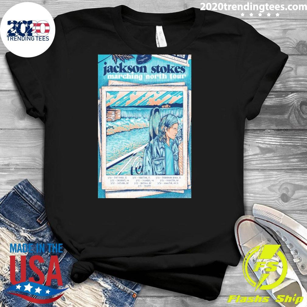 Funny jackson Stokes Marching North Tour 2024 Poster - Adult & Kids T-Shirts, Sweatshirts & Hoodies apparel design preview 3