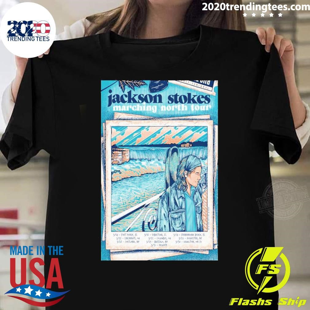 Funny jackson Stokes Marching North Tour 2024 Poster - Adult & Kids T-Shirts, Sweatshirts & Hoodies apparel design preview 1