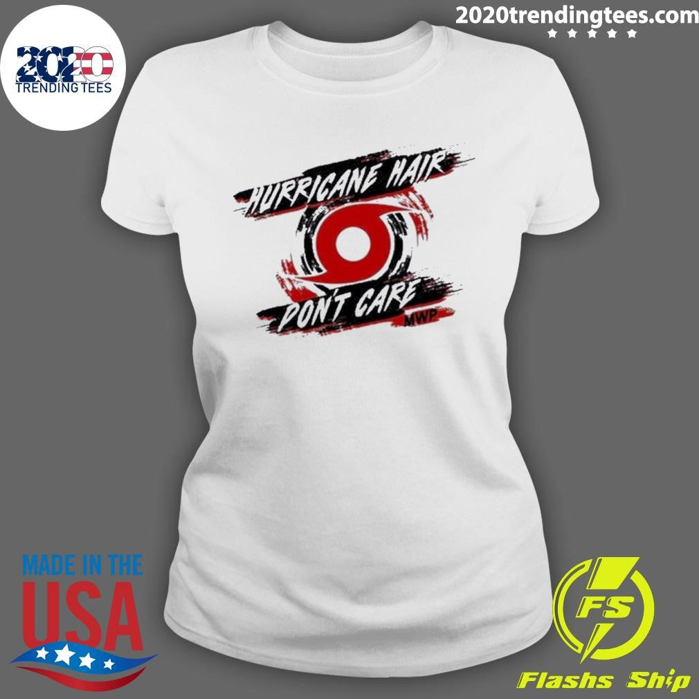 Funny mike's Weather Page Hurricane Hair Don't Care - Adult & Kids T-Shirts, Sweatshirts & Hoodies apparel design preview 3