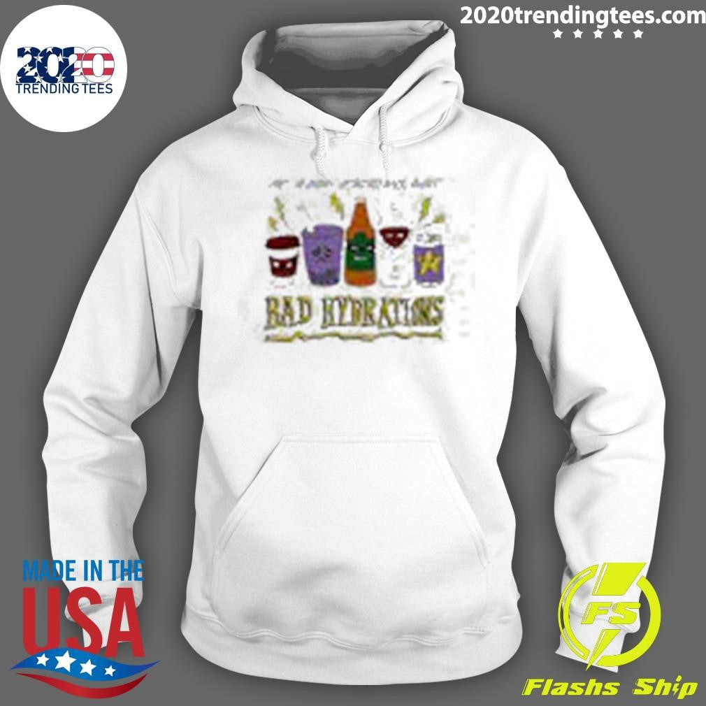 Funny no Good Vibrations Only Bad Hydrations - Adult & Kids T-Shirts, Sweatshirts & Hoodies apparel design preview 2