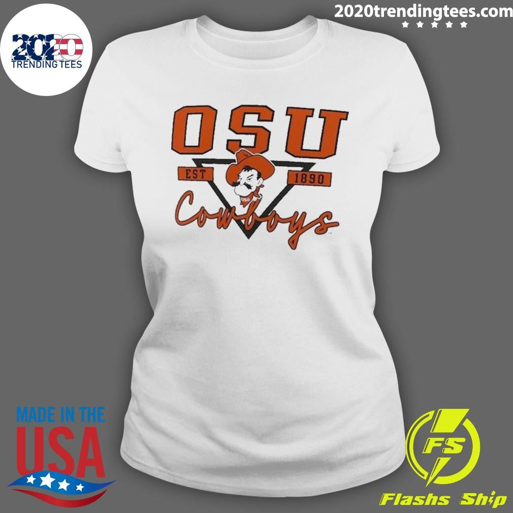 Funny oklahoma State Cowboys Women's Triangle Origin - Adult & Kids T-Shirts, Sweatshirts & Hoodies apparel design preview 3