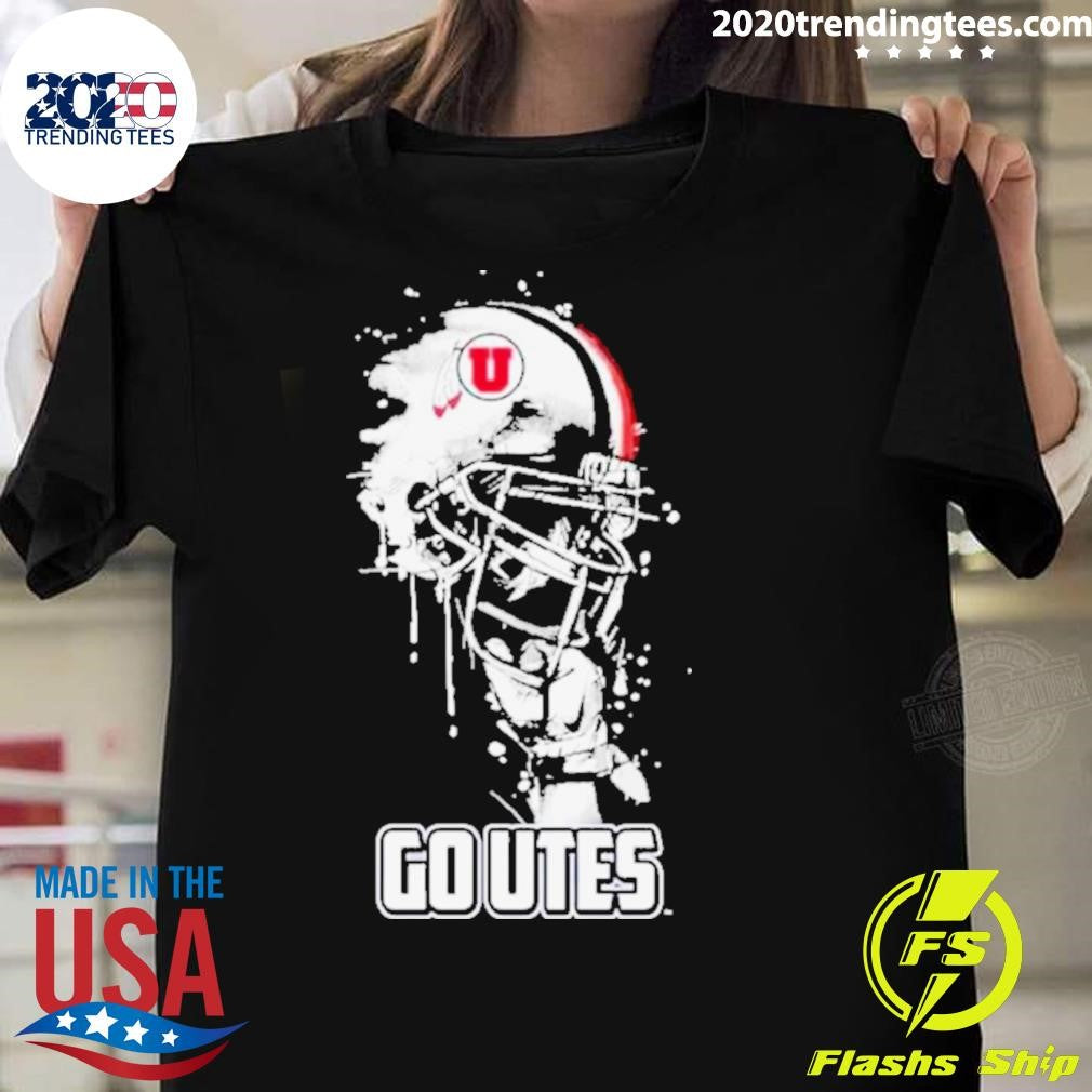 Funny utah Utes Go Rising Helmet - Adult & Kids T-Shirts, Sweatshirts & Hoodies apparel design preview 1