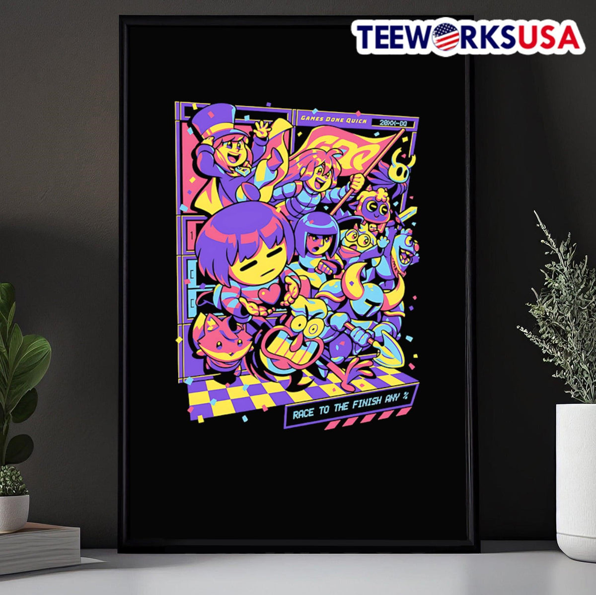 GDQ Race to the Finish - Adult & Kids T-Shirts, Sweatshirts & Hoodies apparel design preview 5