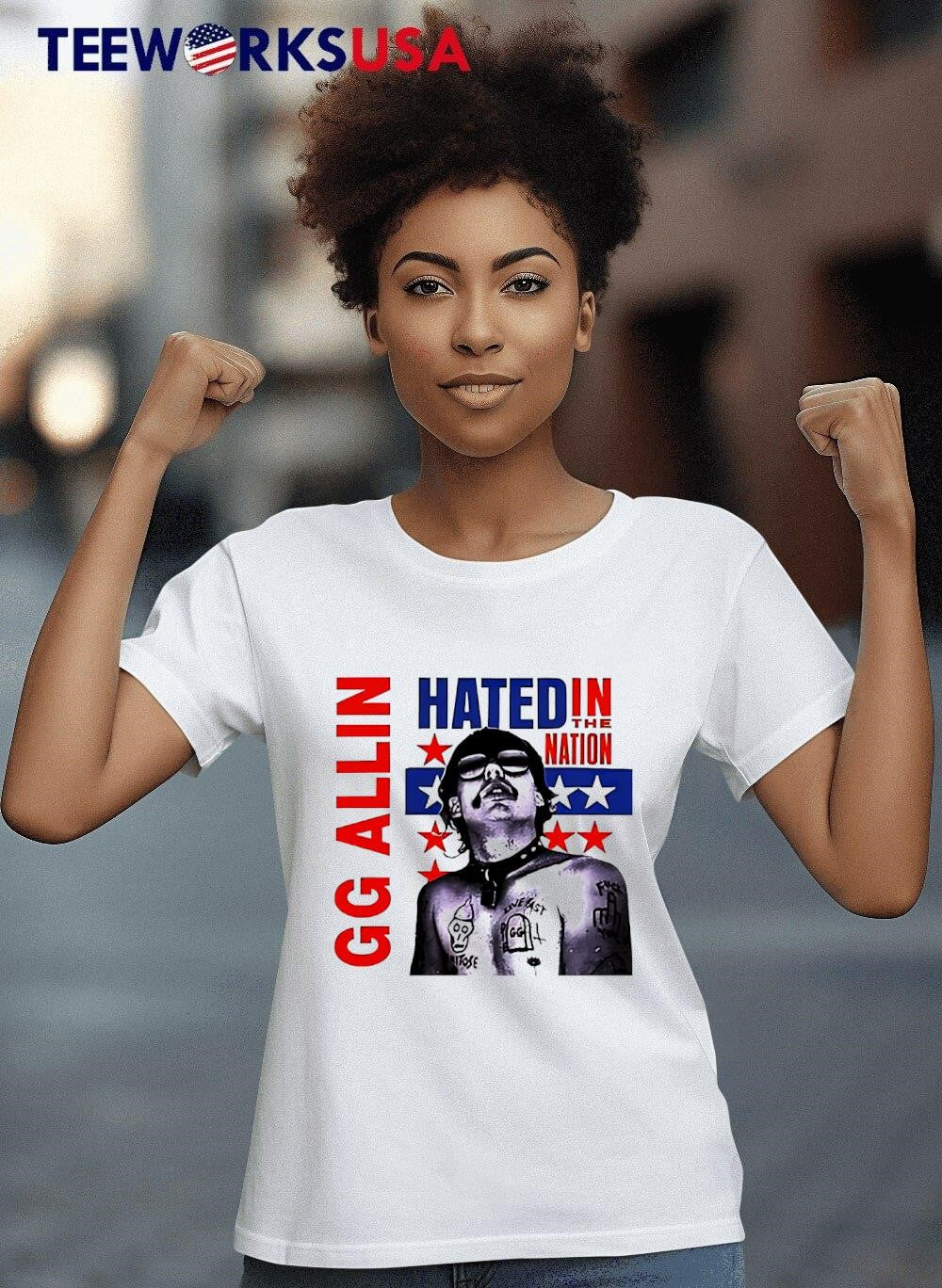 GG Allin Hated in the Nation vintage - Adult & Kids T-Shirts, Sweatshirts & Hoodies apparel design preview 8