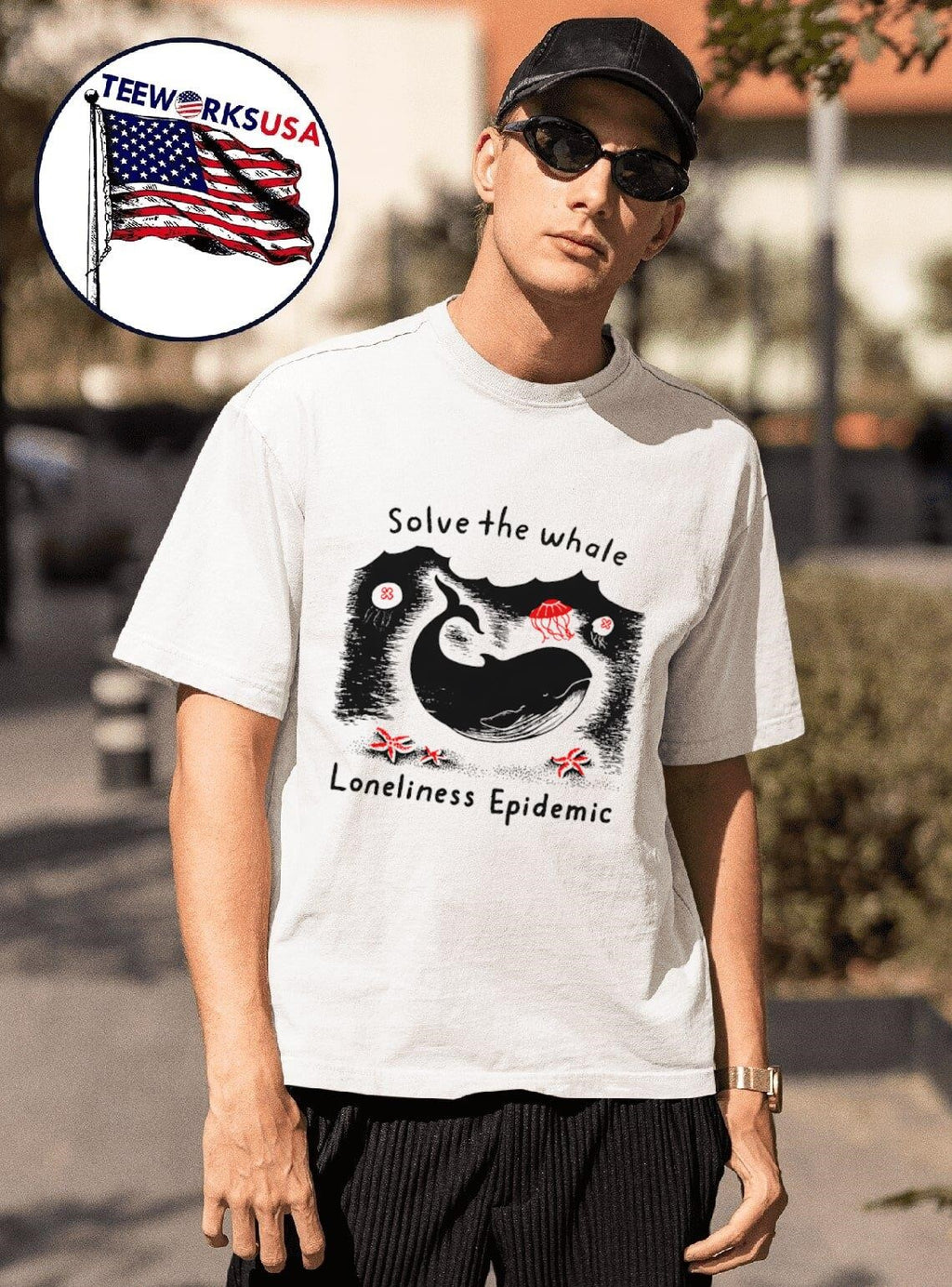 Solve The Whale Loneliness Epidemic - Adult & Kids T-Shirts, Sweatshirts & Hoodies apparel design preview 1