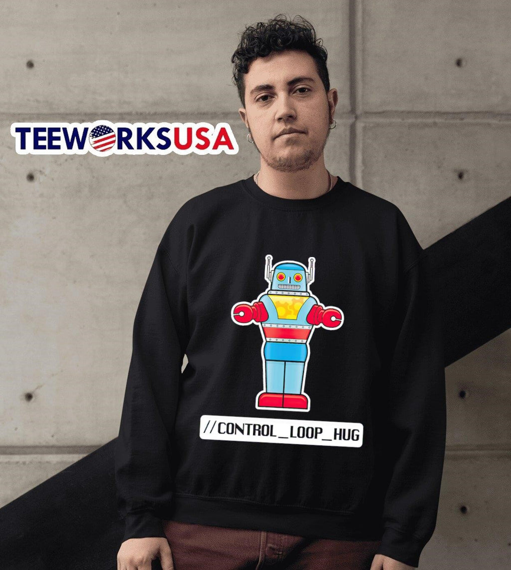 Robot control loop hug - Adult & Kids T-Shirts, Sweatshirts & Hoodies apparel design preview 3