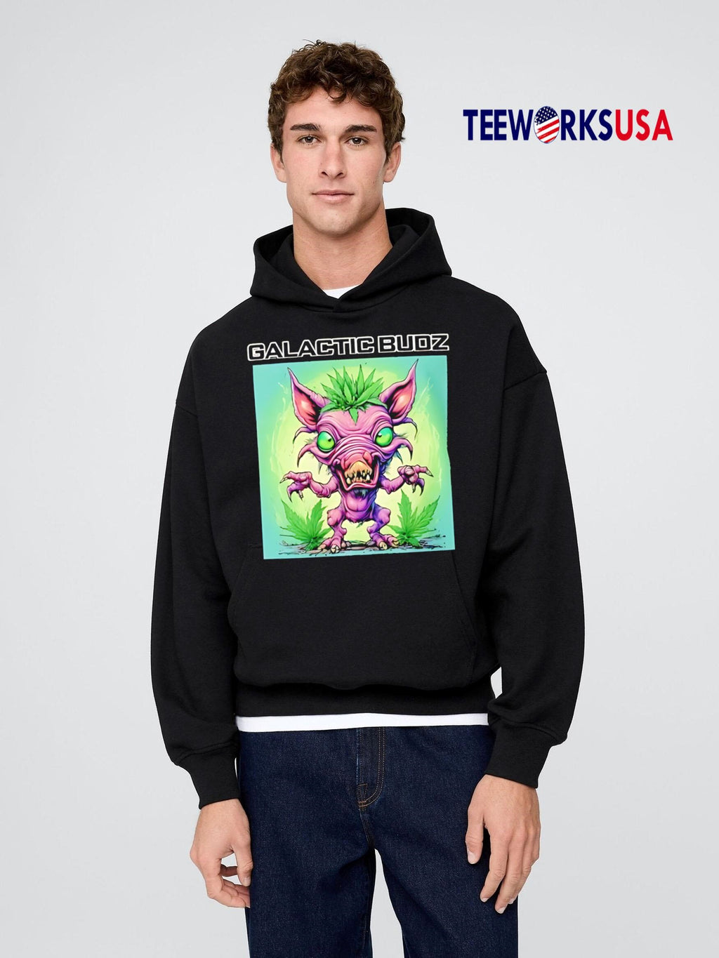 Galactic Budz Hog Monster - Adult & Kids T-Shirts, Sweatshirts & Hoodies apparel design preview 2