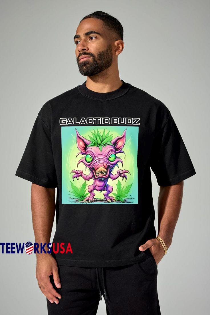 Galactic Budz Hog Monster - Adult & Kids T-Shirts, Sweatshirts & Hoodies apparel design preview 3