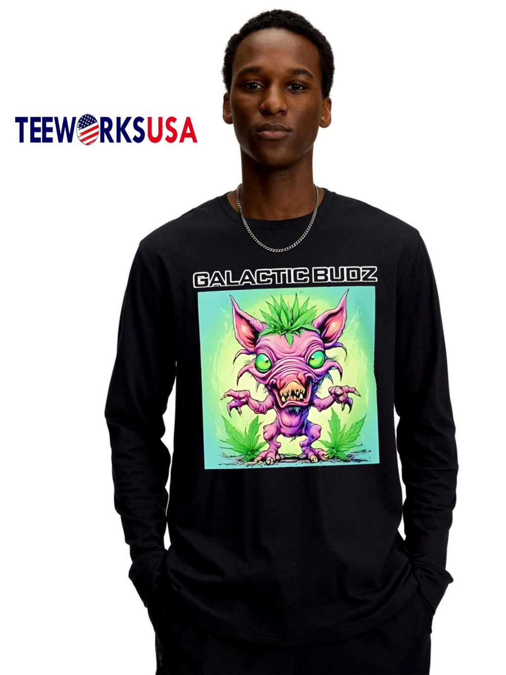 Galactic Budz Hog Monster - Adult & Kids T-Shirts, Sweatshirts & Hoodies apparel design preview 4