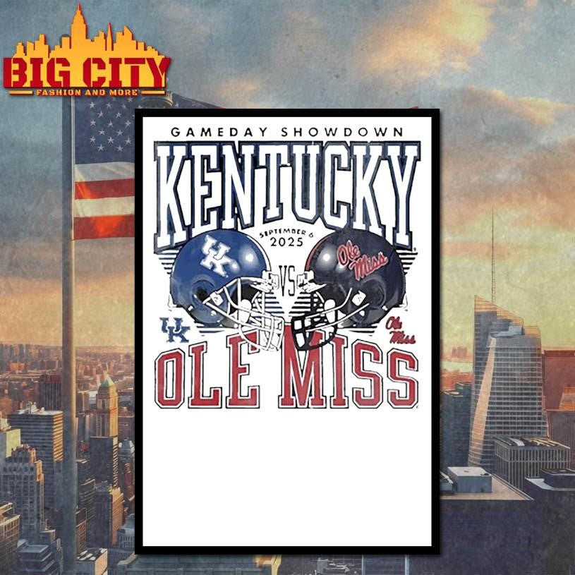 Gameday Showdown Kentucky Wildcats Vs Ole Miss Rebels - Adult & Kids T-Shirts, Sweatshirts & Hoodies apparel design preview 4