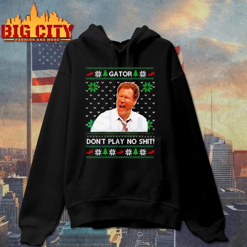 Gator Don't Play No Sht Ugly Xmas - Adult & Kids T-Shirts, Sweatshirts & Hoodies apparel design preview 2
