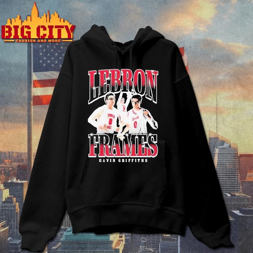 Gavin Griffiths Lebron Frames Temple Owls - Adult & Kids T-Shirts, Sweatshirts & Hoodies apparel design preview 2