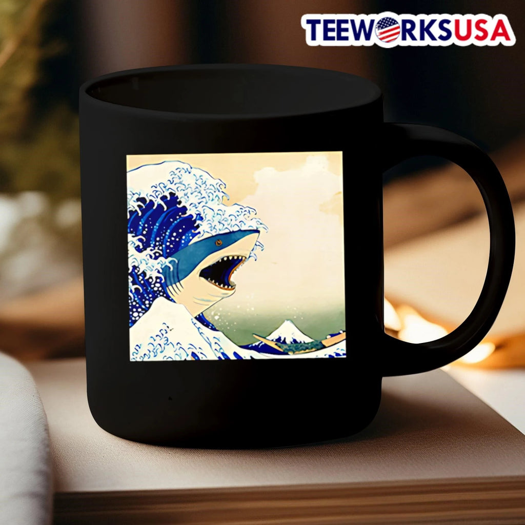 Great Wave Shark - Adult & Kids T-Shirts, Sweatshirts & Hoodies apparel design preview 3