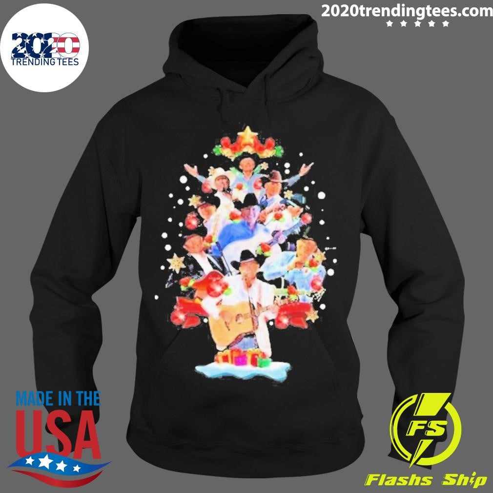George Strait Tree Merry Christmas - Adult & Kids T-Shirts, Sweatshirts & Hoodies apparel design preview 2