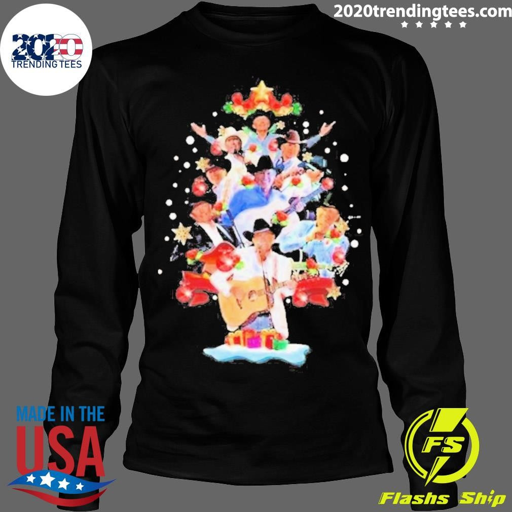 George Strait Tree Merry Christmas - Adult & Kids T-Shirts, Sweatshirts & Hoodies apparel design preview 4