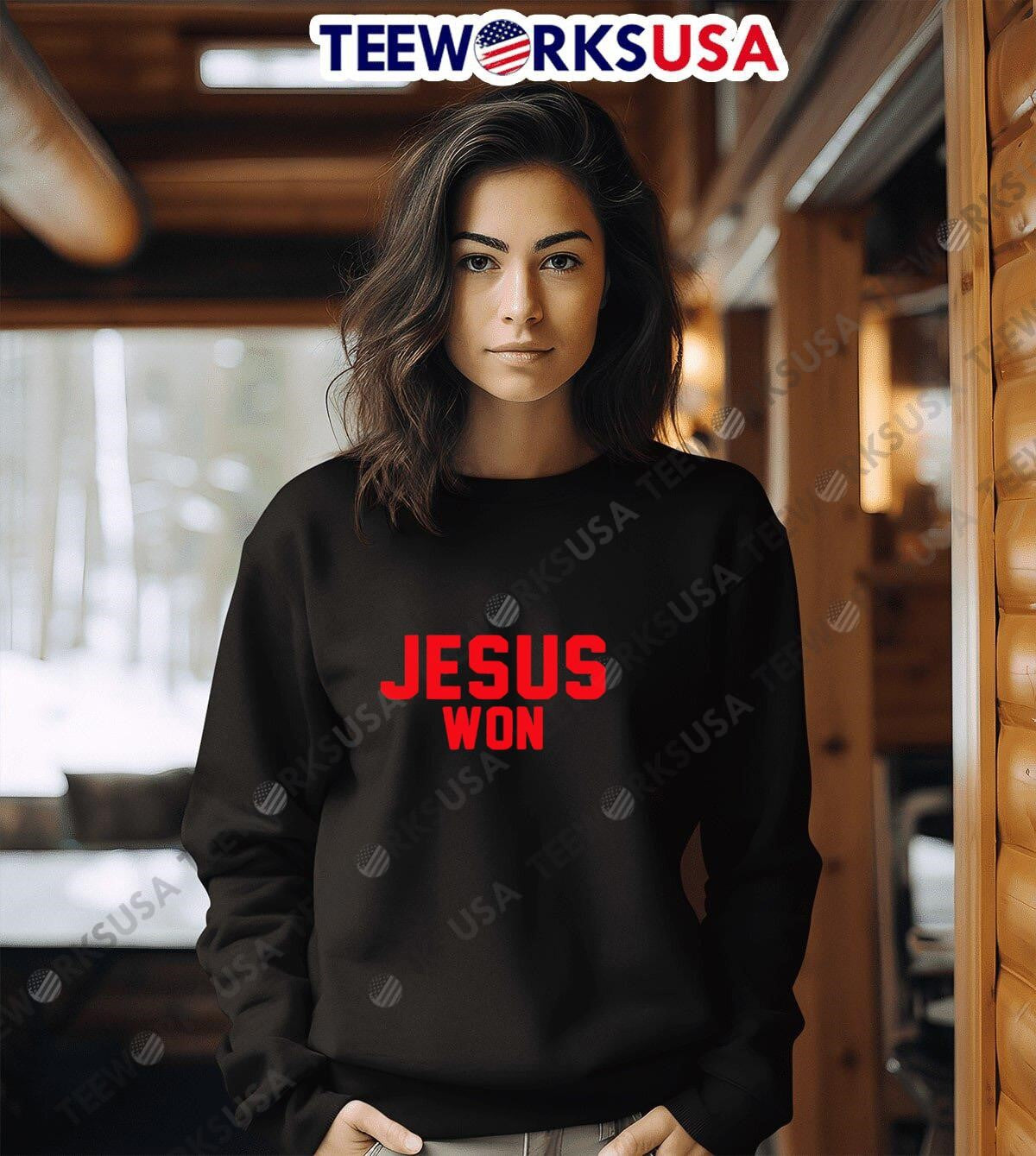 Georgia Bulldogs One Nation Under God Jesus Won - Adult & Kids T-Shirts, Sweatshirts & Hoodies apparel design preview 6