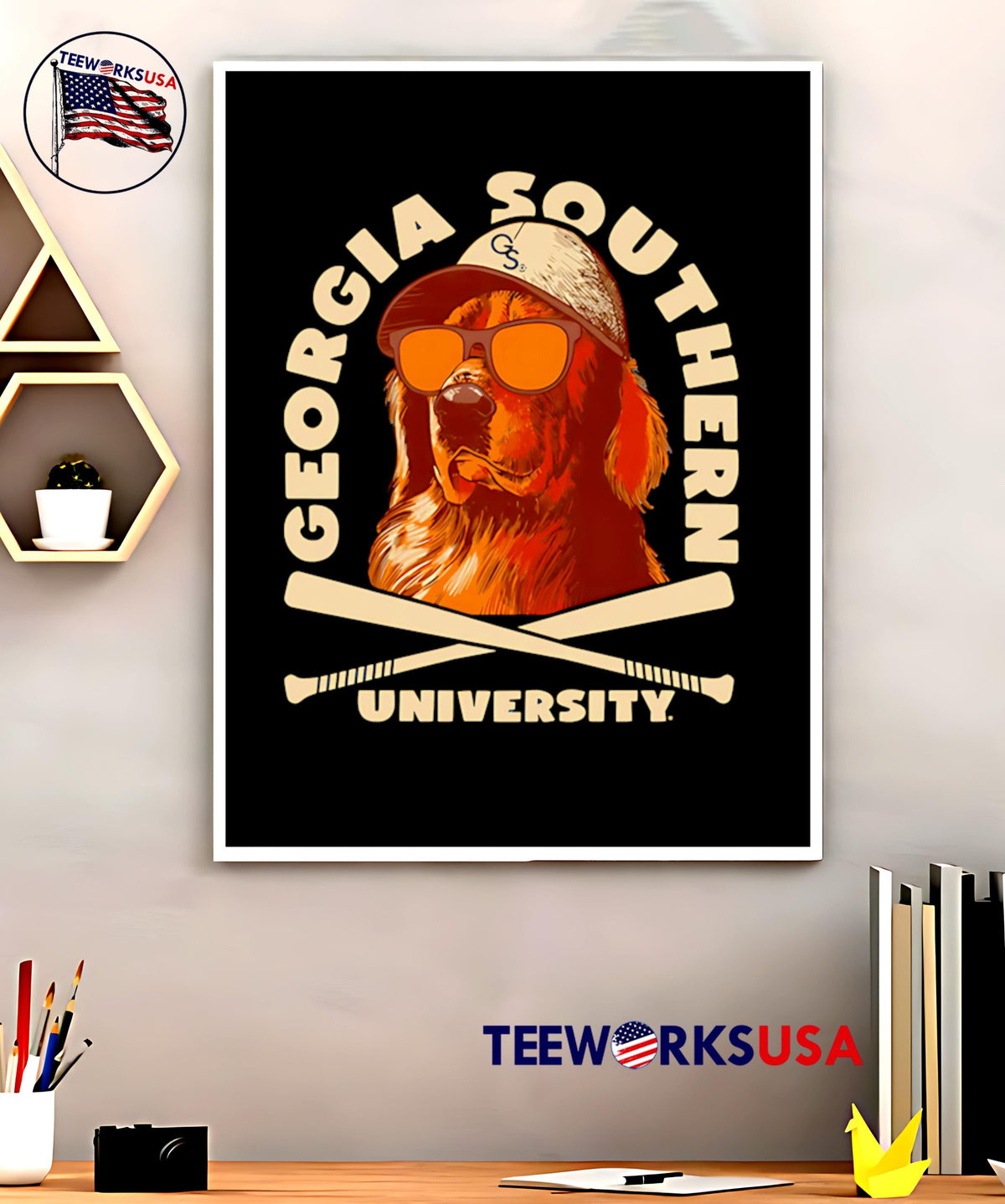 Georgia Southern University baseball Dog - Adult & Kids T-Shirts, Sweatshirts & Hoodies apparel design preview 5