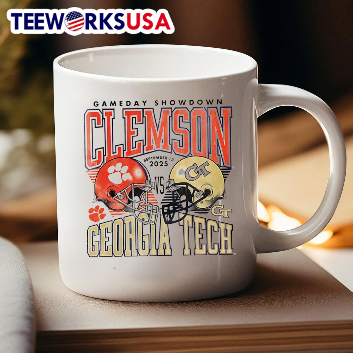Georgia Tech Yellow Jackets Showdown vs Clemson - Adult & Kids T-Shirts, Sweatshirts & Hoodies apparel design preview 4