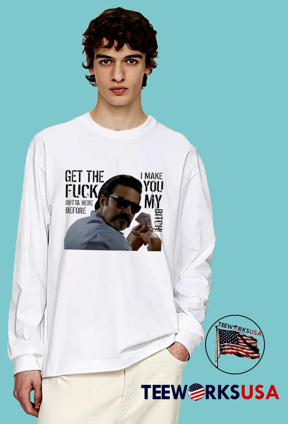 Get the fuck outta here before I make you my bitch - Adult & Kids T-Shirts, Sweatshirts & Hoodies apparel design preview 4