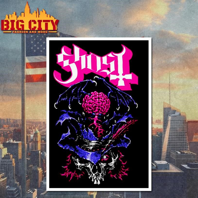 Ghost Bat In The Brain US Skeletour 2026 - Adult & Kids T-Shirts, Sweatshirts & Hoodies apparel design preview 4
