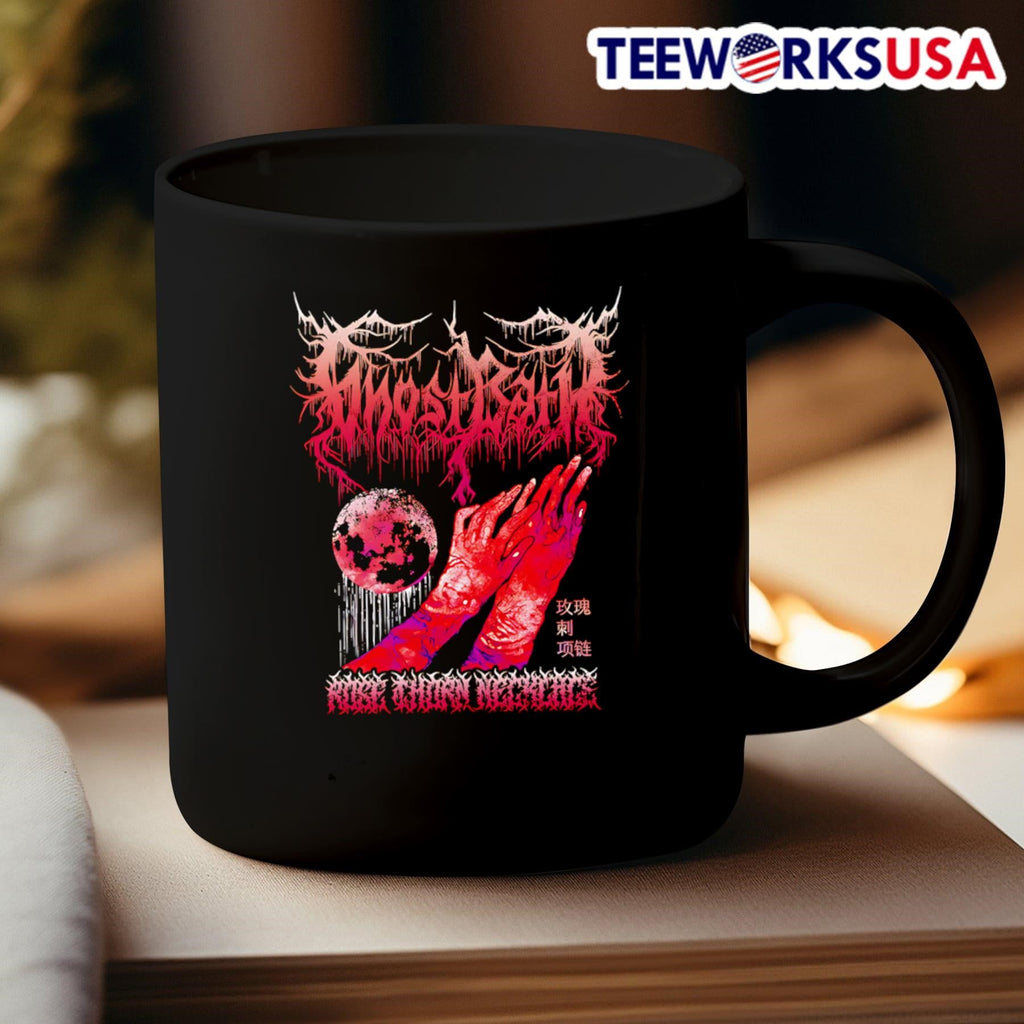 Ghost Bath Rose Thorn Necklace - Adult & Kids T-Shirts, Sweatshirts & Hoodies apparel design preview 3