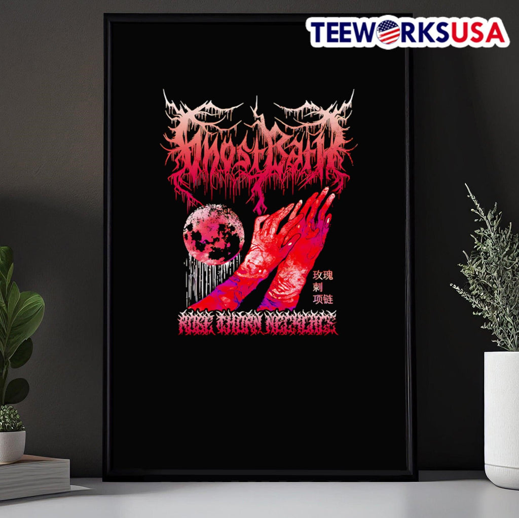 Ghost Bath Rose Thorn Necklace - Adult & Kids T-Shirts, Sweatshirts & Hoodies apparel design preview 5