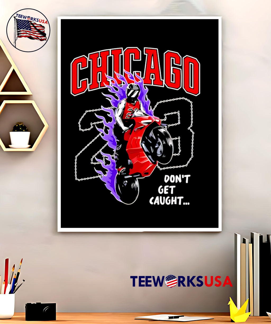 Ghost Racing Chicago 23 don't get caught - Adult & Kids T-Shirts, Sweatshirts & Hoodies apparel design preview 5