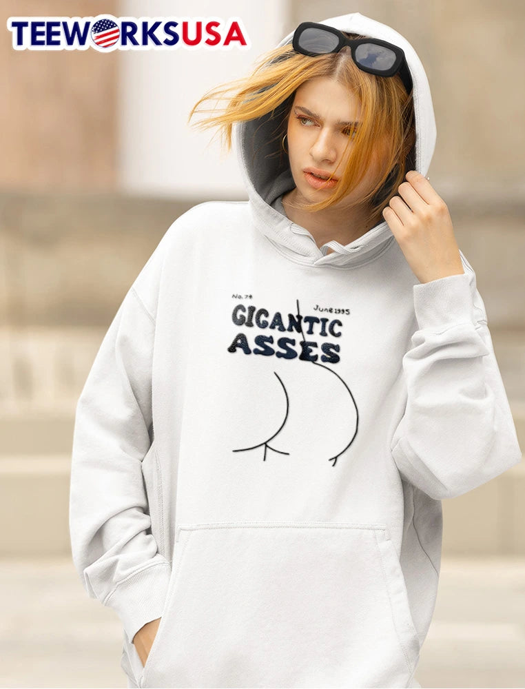 Gigantic Asses line drawing human buttocks 1995 - Adult & Kids T-Shirts, Sweatshirts & Hoodies apparel design preview 5
