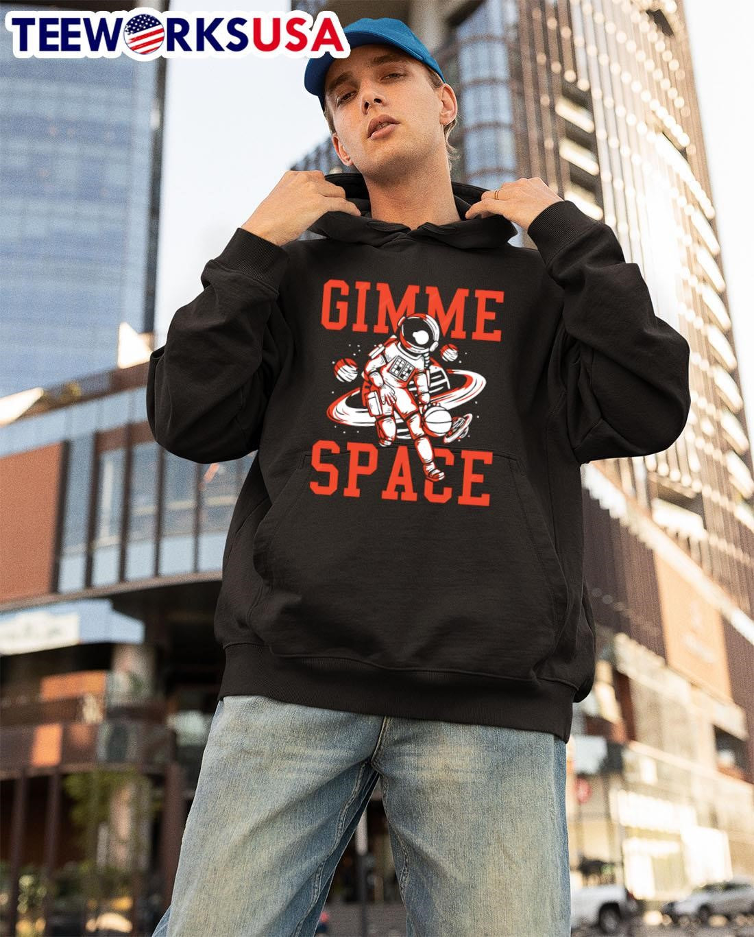 Gimme Space Astronaut - Adult & Kids T-Shirts, Sweatshirts & Hoodies apparel design preview 3
