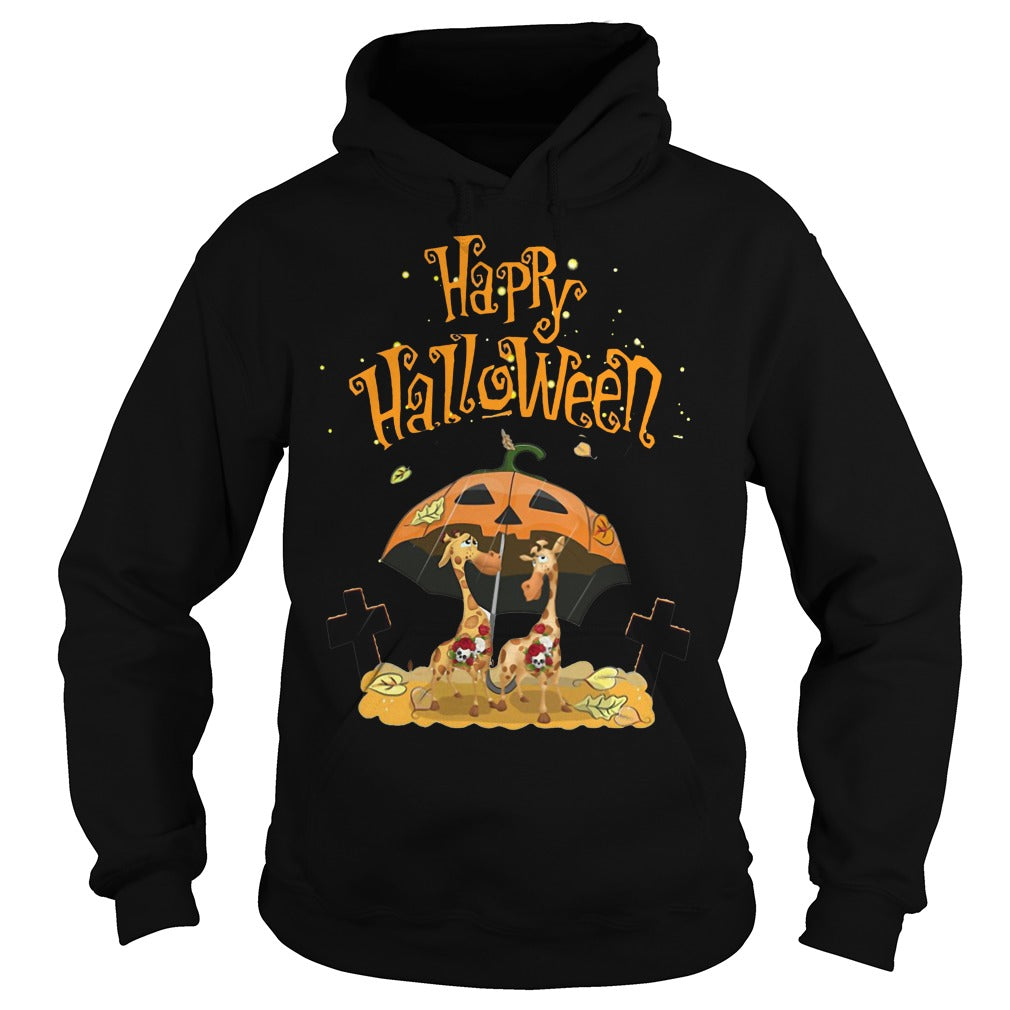 Giraffe Happy Halloween - Adult & Kids T-Shirts, Sweatshirts & Hoodies apparel design preview 4