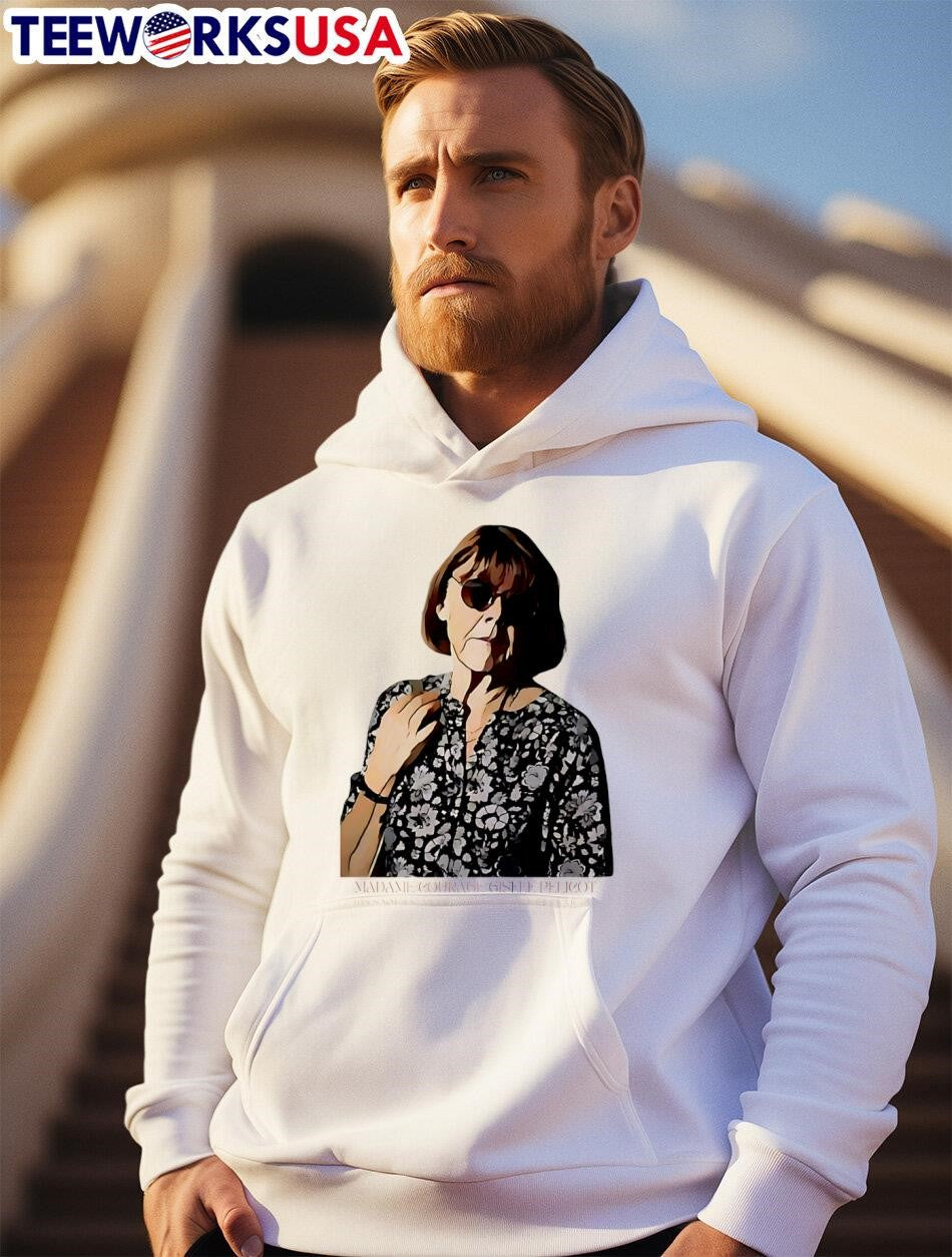 Gisele Pelicot Madame Courage - Adult & Kids T-Shirts, Sweatshirts & Hoodies apparel design preview 2