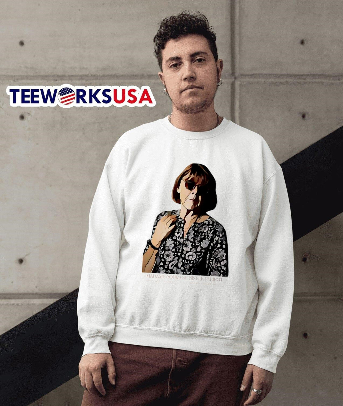 Gisele Pelicot Madame Courage - Adult & Kids T-Shirts, Sweatshirts & Hoodies apparel design preview 5