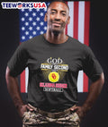 God first family second then Oklahoma Sooner softball - Adult & Kids T-Shirts, Sweatshirts & Hoodies apparel design preview 1
