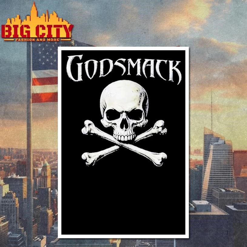 Godsmack Boston Bad Boys Skull - Adult & Kids T-Shirts, Sweatshirts & Hoodies apparel design preview 4
