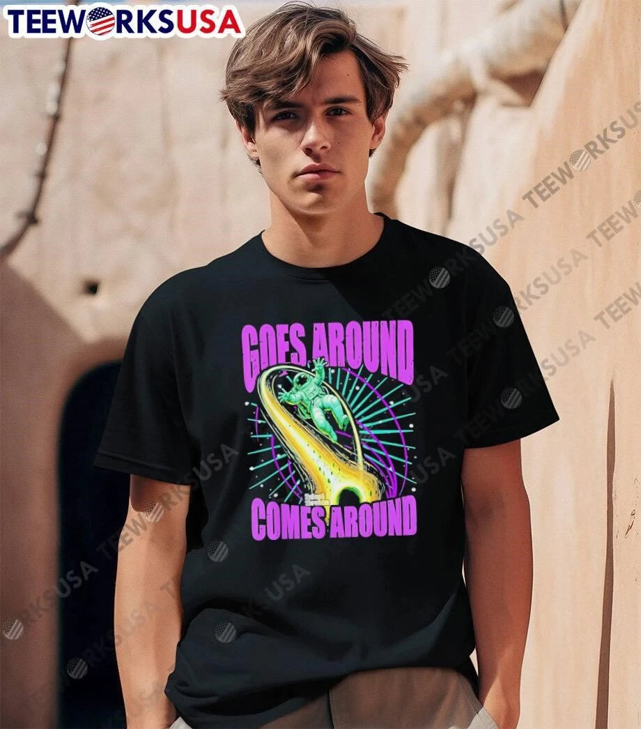 Goes Around Comes Astronaut Floating Space - Adult & Kids T-Shirts, Sweatshirts & Hoodies apparel design preview 1
